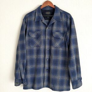 Pendleton Board Ombre Shirt In Blue Surf Size L